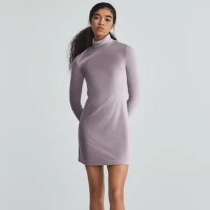 Everlane Velour Mini Dress in Dusty Lavendar